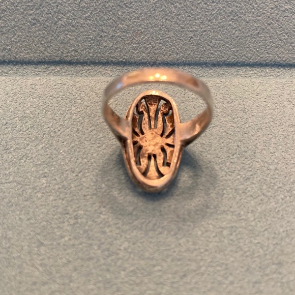 Vintage silver ring with zircons - Picture 3 of 8